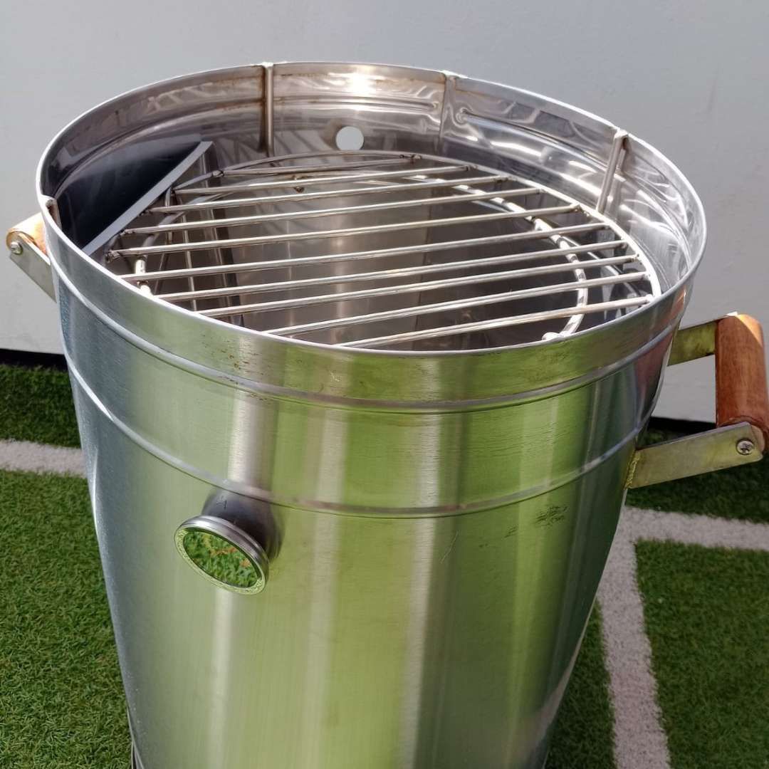 BARRIL AHUMADOR 30 LIBRAS DE ACERO INOXIDABLE + 12 ACESORIOS GRATIS